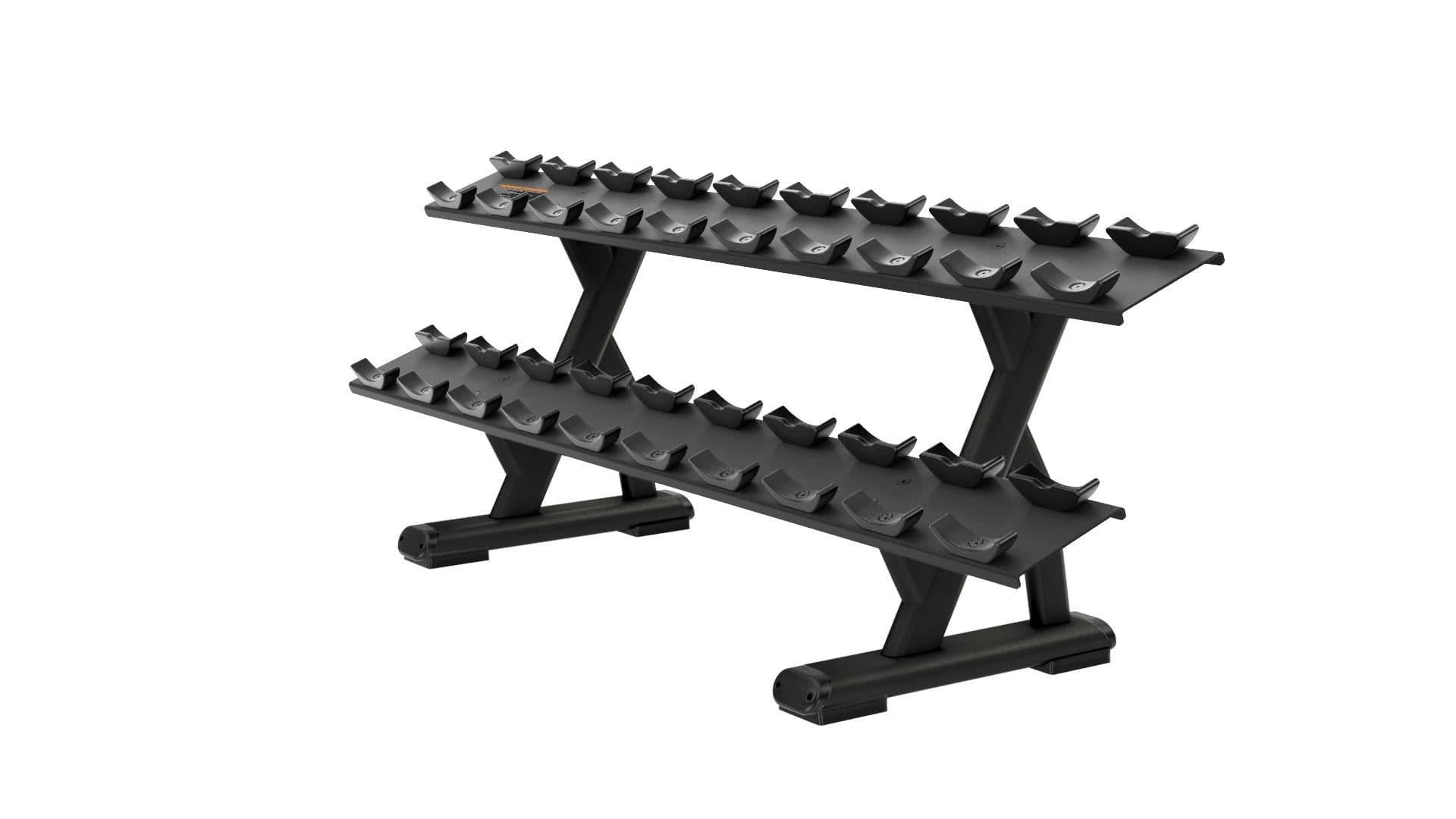 Precor Discovery Series 2 - Tier, 10 - Pair Dumbbell Rack (DBR0812) - Top Fitness Store