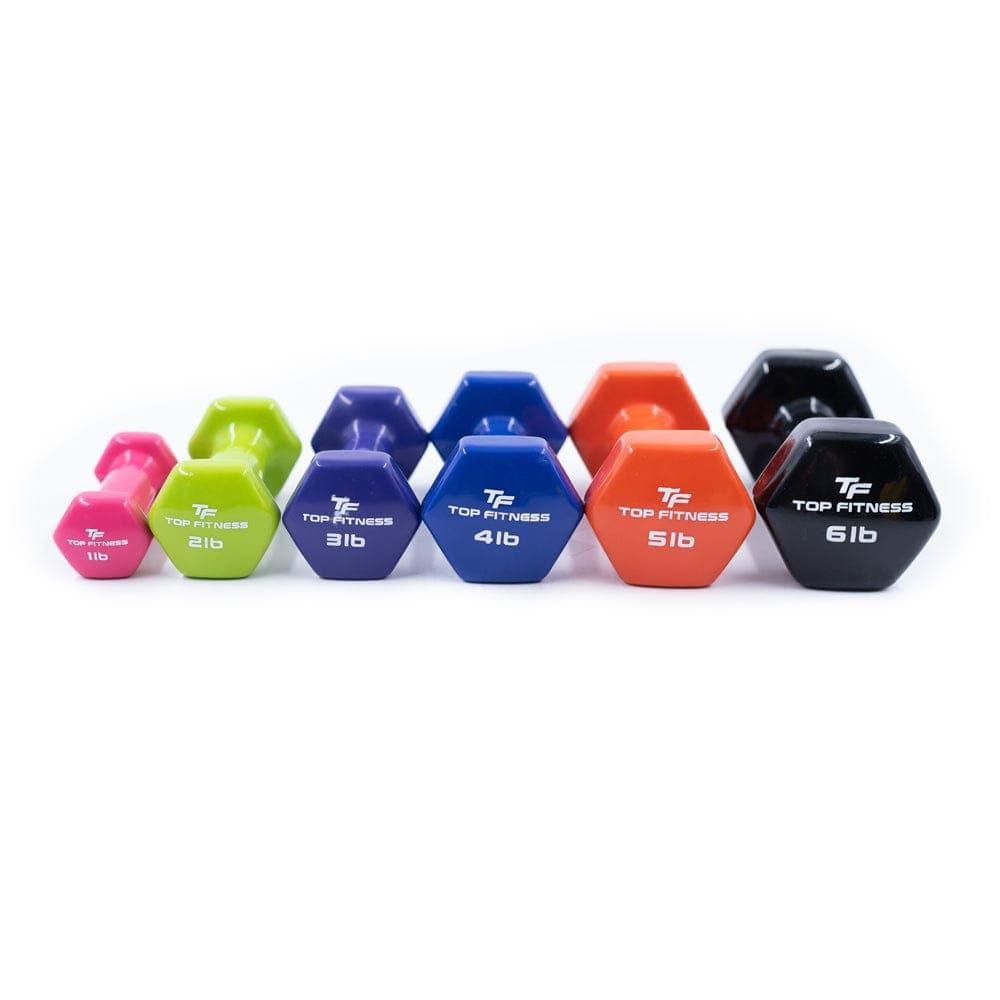 Top Fitness Vinyl Hex Dumbbell - Top Fitness Store